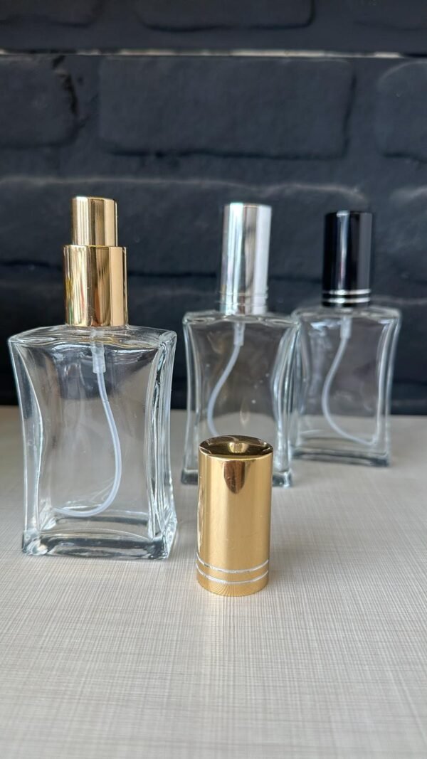 Vidalı Tek Renk Parfüm Şişesi 50ml